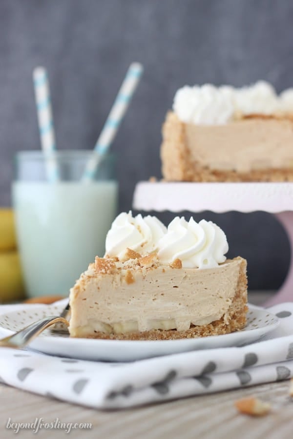 This Whipped Peanut Butter Banana Pie recipe is absolute perfection. This no-bake pie is perfect all year round.