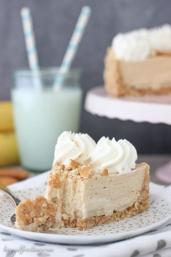 This Whipped Peanut Butter Banana Pie recipe is absolute perfection. This no-bake pie is perfect all year round.