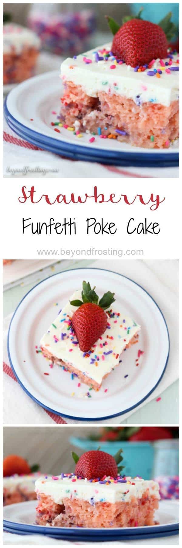 Strawberry Funfetti Poke Cake Beyond Frosting