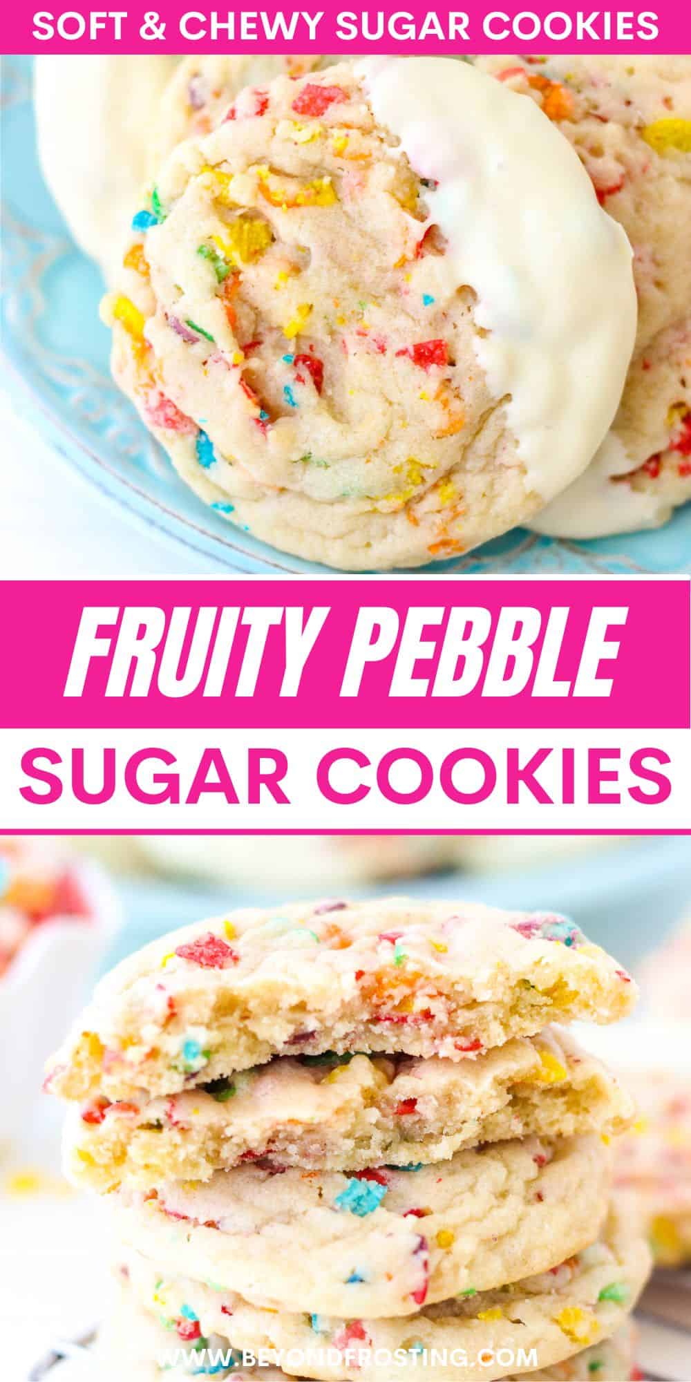 Fruity Pebble Sugar Cookies | Beyond Frosting