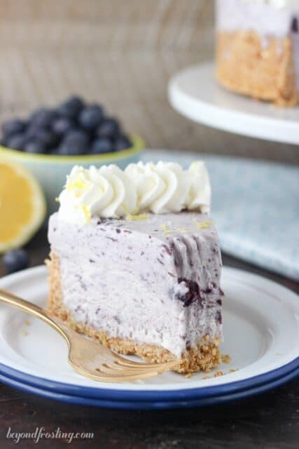 Easy No Churn Blueberry Ice Cream Pie Beyond Frosting 