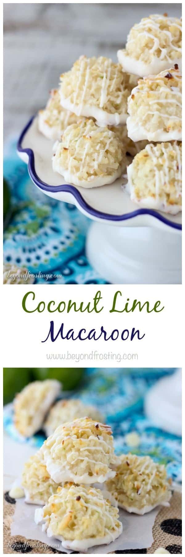 These simple coconut macaroons are made with sweetened condensed milk, shredded coconut and lime zest. Dip these in white chocolate and call it day. These are simply amazing. 