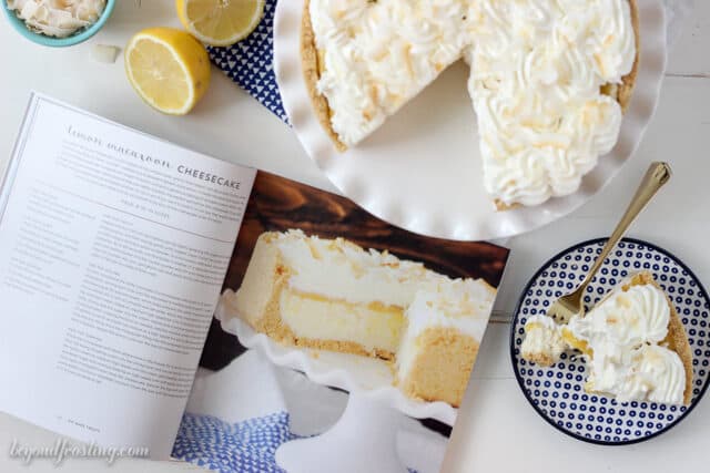 This No-Bake Lemon Macaroon Cheesecake is layered of golden Oreos, coconut cheesecake, lemon curd and whipped cream. The combination of the coconut and lemon is undeniable! All of this is done without turning on the oven! Recipe from the No-Bake Treats Cookbook.