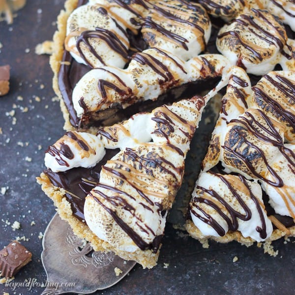 Salty Peanut Butter S'mores Tart