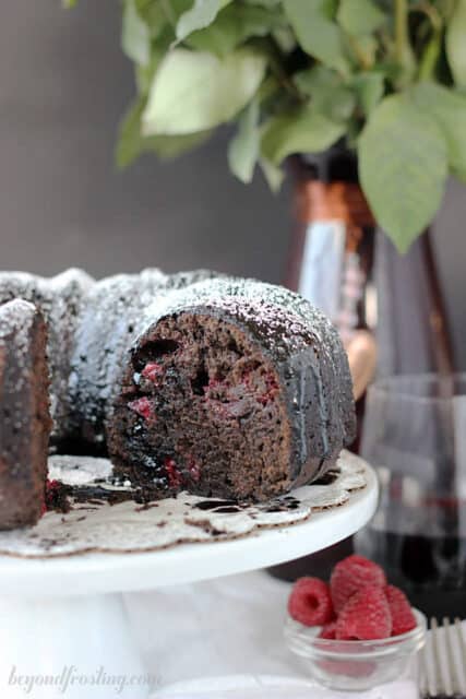 Raspberry Cabernet cake