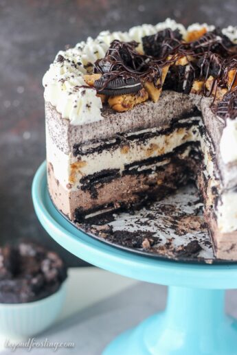 No-Bake Monster Cookie Icebox Cake - Beyond Frosting