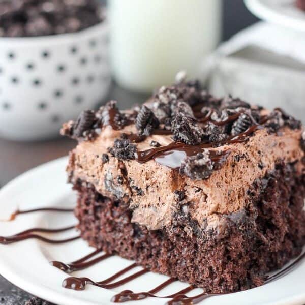 Oreo Dirt Poke Cake - Beyond Frosting