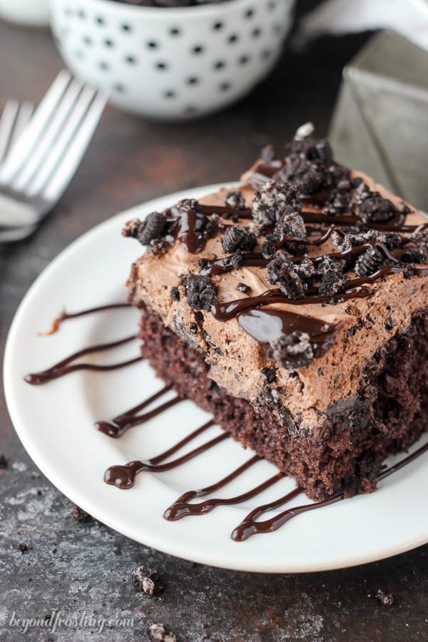 Oreo Dirt Poke Cake - Beyond Frosting