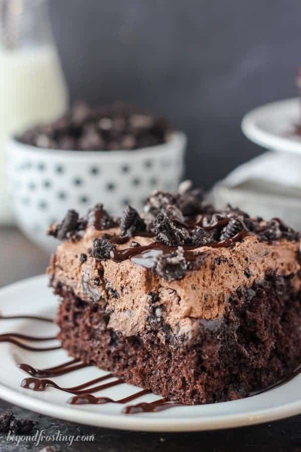 Oreo Dirt Poke Cake - Beyond Frosting