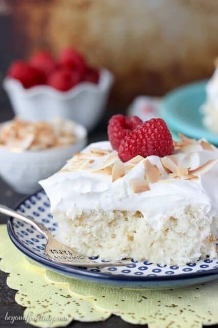 Don’t feel guilty with this Skinny Coconut Cream Poke Cake! This is a healthier version of my favorite coconut poke cake. I can’t get enough.