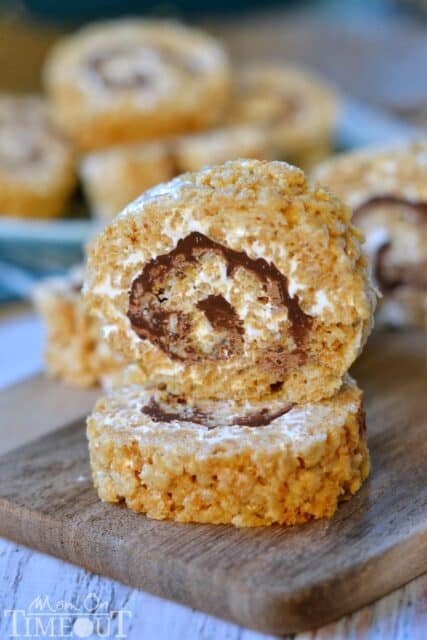 S'mores Rice Krispie Pinwheels