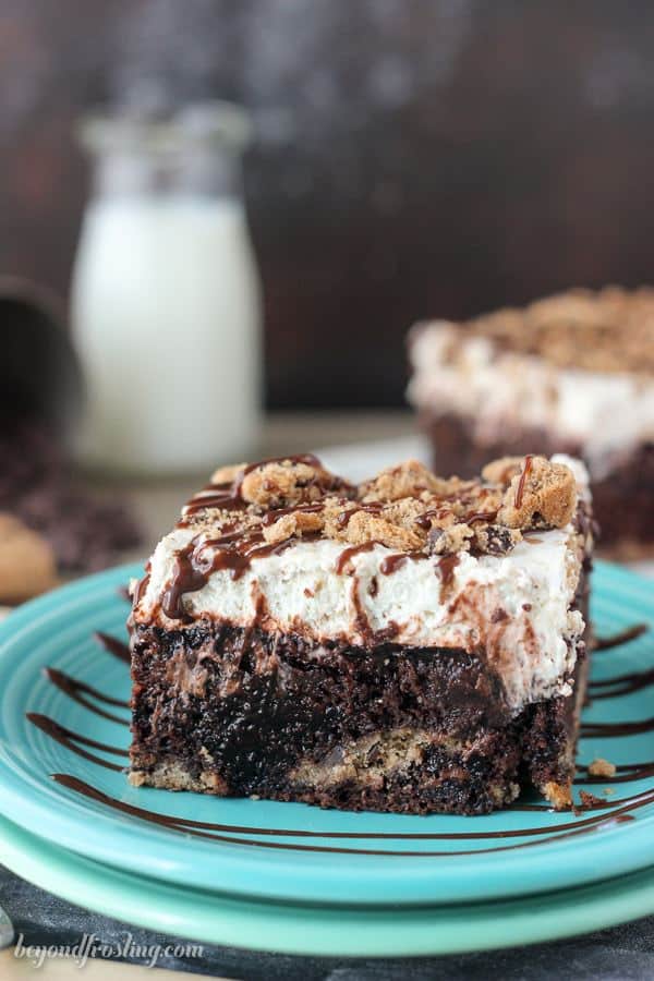 Chocolate Chip Cookie Poke Cake