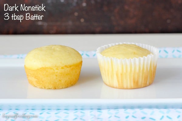 Tip and Tricks for making perfect cupcakes. This is your go-to guide for how to bake cupcakes including pan sizes and how full to fill each liner.