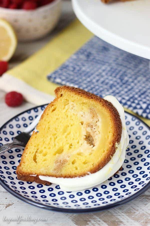 All it takes is one bite to fall in love with this Lemon Oreo Cheesecake Bundt. This lemon cake is so perfectly moist and bursting with lemon flavor. The filling is a lemon Oreo cheesecake and it’s topped with a cream cheese glaze and lemon zest.