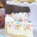 No-Bake Funfetti Mousse pie is everything you dream of. It starts with a thick Oreo crust, with a layer of white chocolate mousse and another layer of Oreo Funfetti Mousse made with cake batter whipped cream!