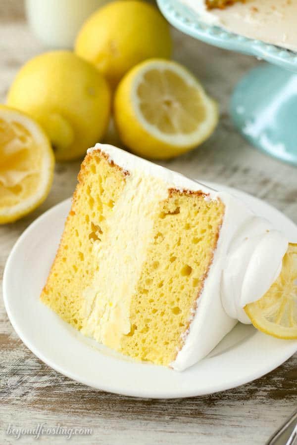 Refreshing Lemon Ice Cream Cake is a layered lemon cake with a no-churn lemon ice cream in the middle. Homemade ice cream cakes are so easy and always fun.