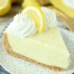 Quick and Easy No-Bake Lemon Cream Pie. There’s only 5 ingredients needed for the filling. It’s light and refreshing, the perfect fluffy lemon pie!