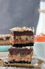 Samoa Cookie Dough Bars