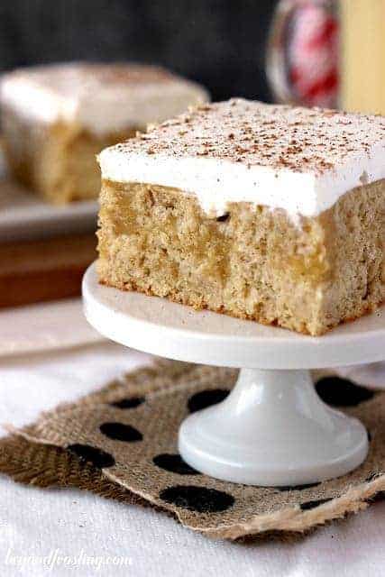 Ultimate Eggnog Poke Cake