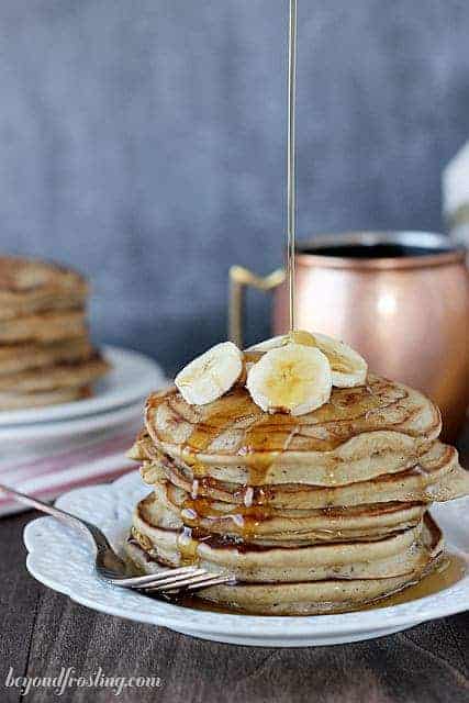 Healthier Peanut Butter Pancakes