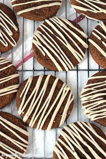 Soft-Baked Molasses Cookies with a Brown Butter Maple Glaze