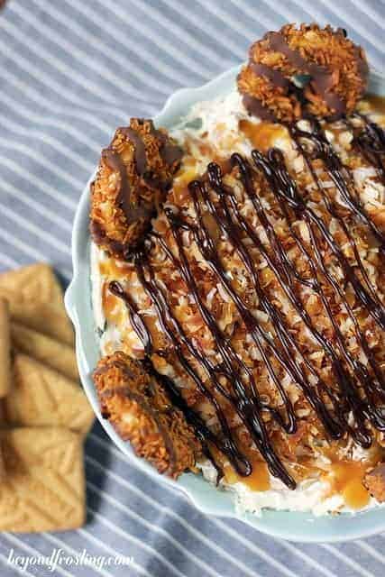 The Best Samoa Cheesecake Dip