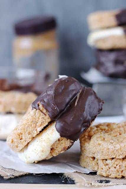 Reese’s Stuffed Rice Krispie Treat S’mores