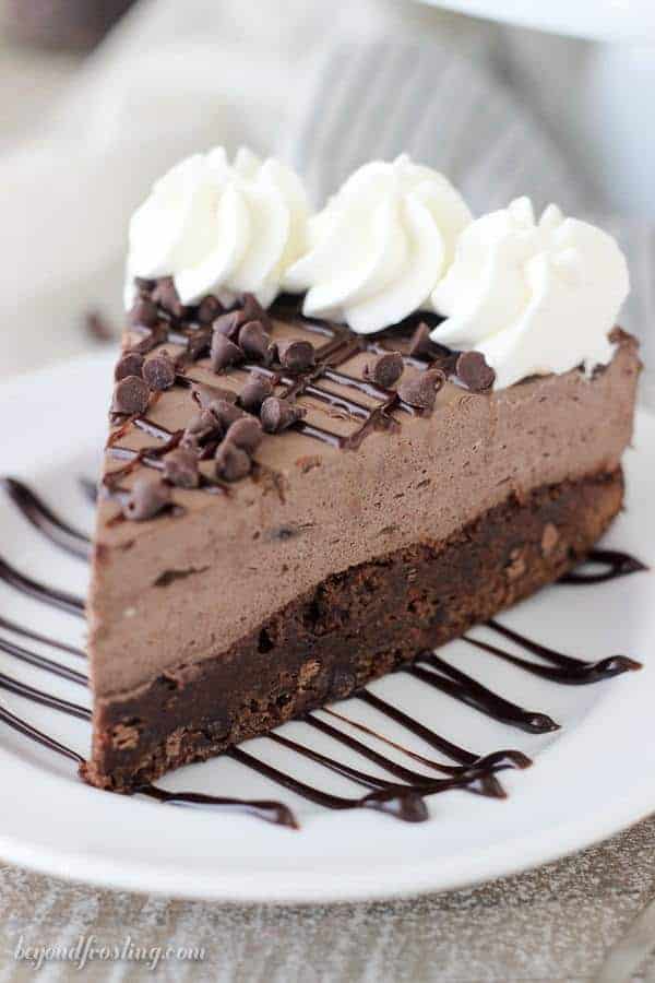 Brownie Bottom Chocolate Mousse Cake