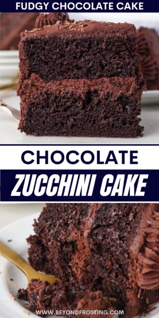 Pinterest title image for Chocolate Zucchini Cake.
