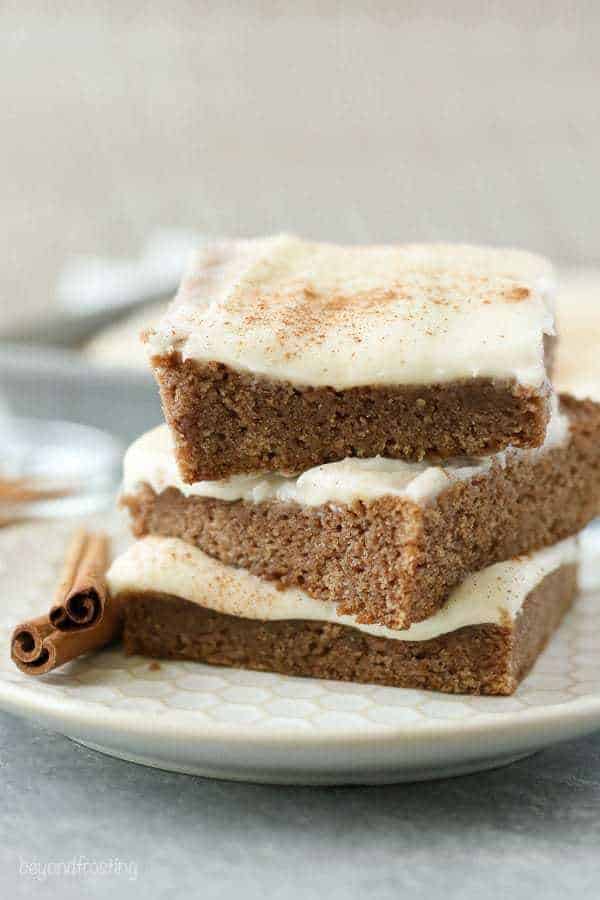 Once you sink your teeth into these Cinnamon Roll Blondies, there's no turning back. These soft and chewy cinnamon blondies are topped with a silky cream cheese frosting.