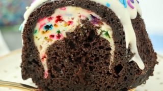 chocolate funfetti cheesecake bundt
