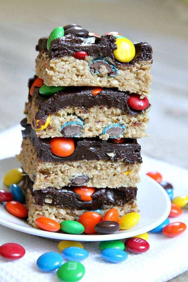 no bake mosnter cookie bar