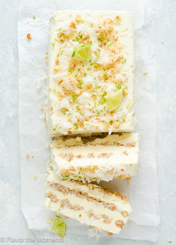 coconut lime ice cream loaf