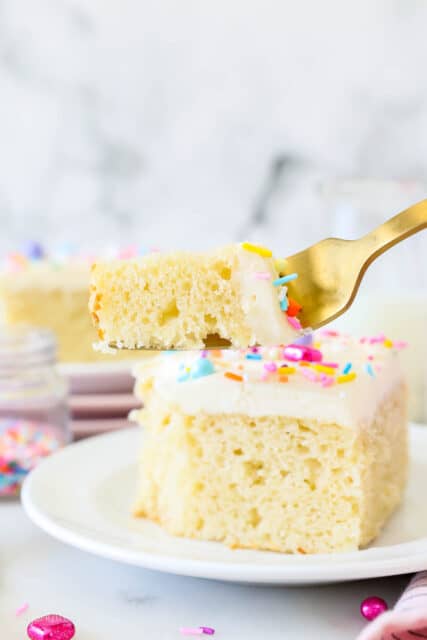 Moist Vanilla Cake Recipe | Beyond Frosting