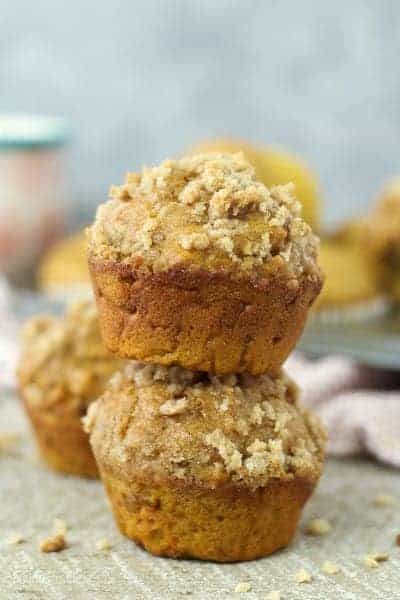 These Healthier Pumpkin Muffins will satisfy your pumpkin craving without the extra sugar and calories. Thank to Stevia In the Raw, you can enjoy these pumpkin muffins with only 7 Weight Watcher Points Plus without the streusel.