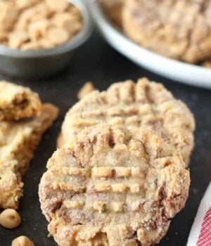 These Peanut Butter Nutella Swirl Cookies are as dreamy as they look! A soft-baked peanut butter cookie swirled with Nutella and rolled in sugar.