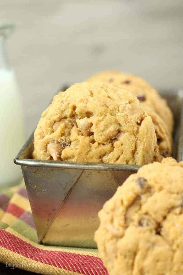 Salted Caramel Pudding Cookies are soft-baked cookies loaded with salted caramel chips and sprinkled with a touch of salt.