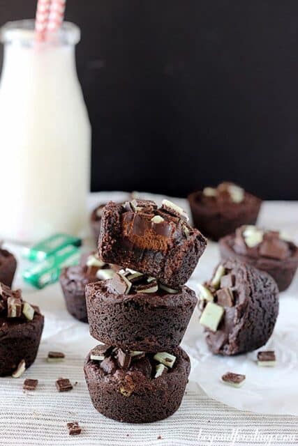 Dark Chocolate Andes Mint Cookie Cups