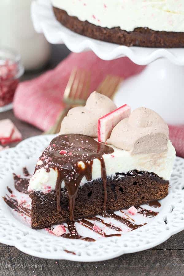 Peppermint Bark Cheesecake Brownie