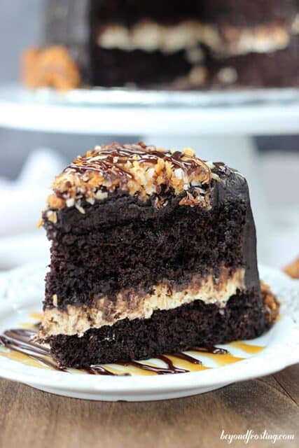 Sinful Samoa Cake - Beyond Frosting