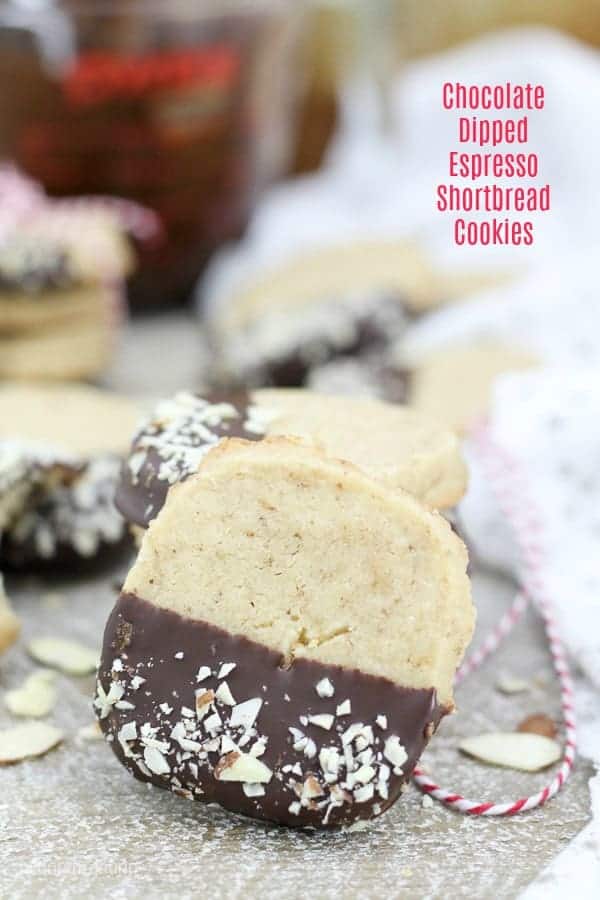 Chocolate Dipped Espresso Shortbread Cookies Beyond Frosting