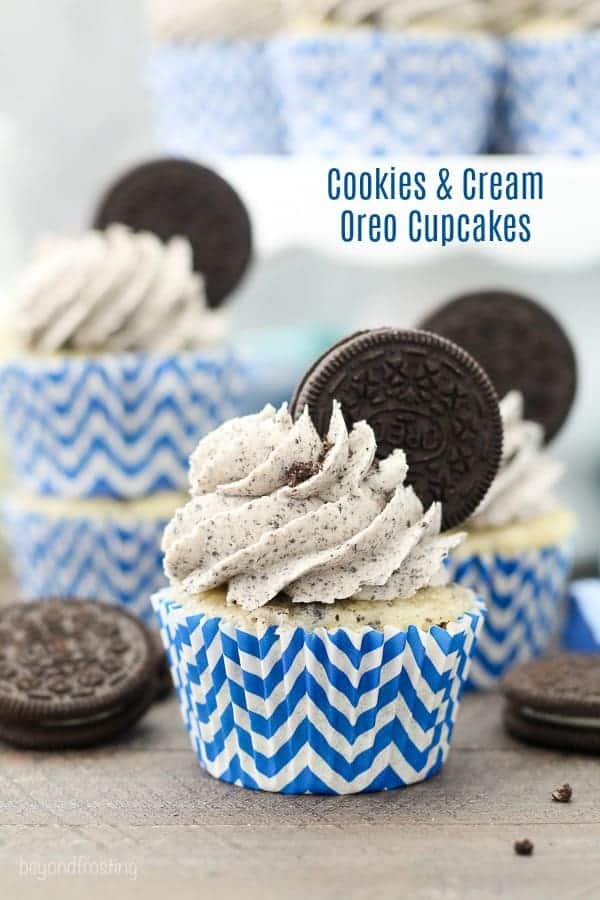 Cookies and Cream Oreo Cupcakes