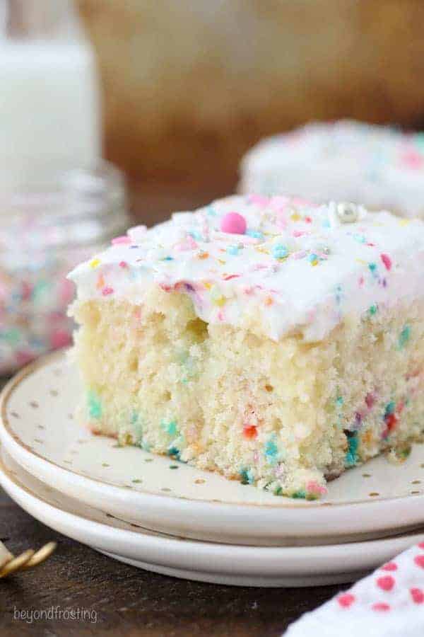 Homemade Funfetti Poke Cake Beyond Frosting