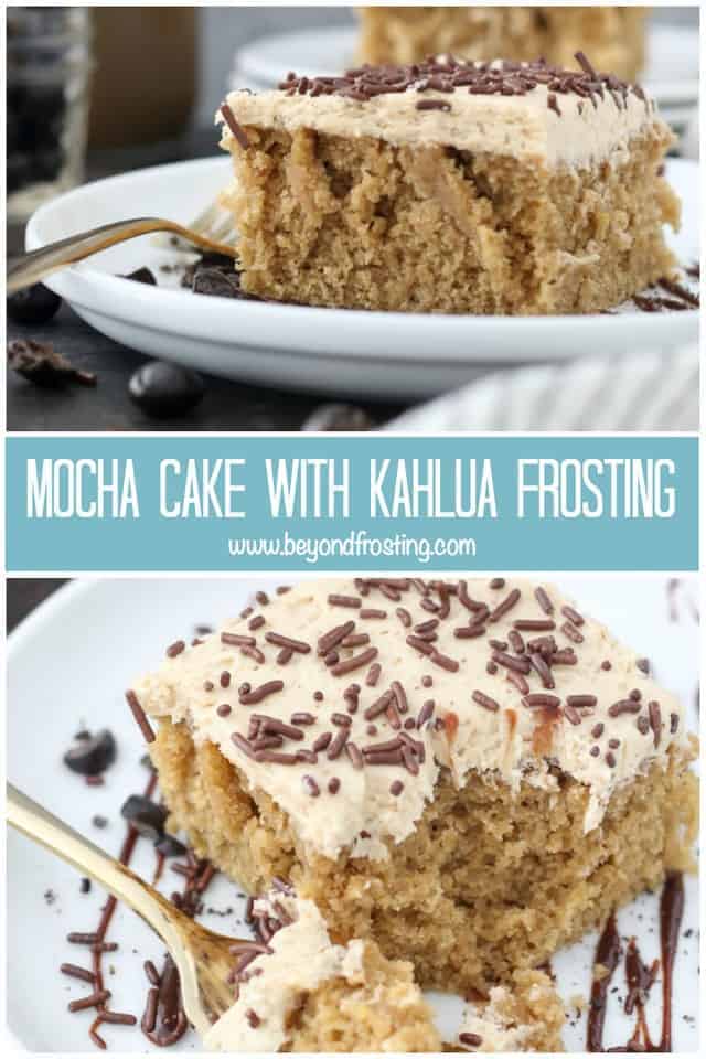 Mocha Cake with Kahlua Coffee Buttercream - Beyond Frosting