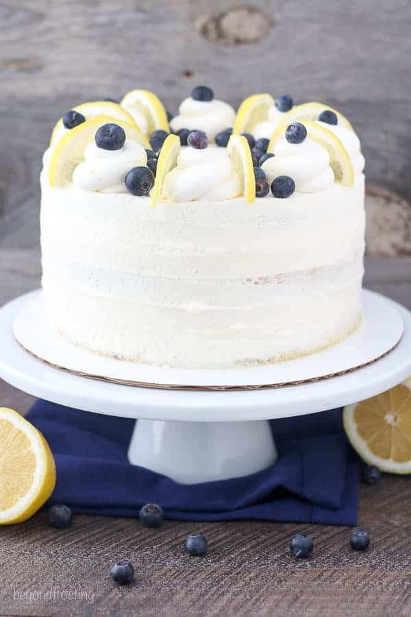 Easy Lemon Blueberry Cake with Lemon Frosting | Beyond Frosting