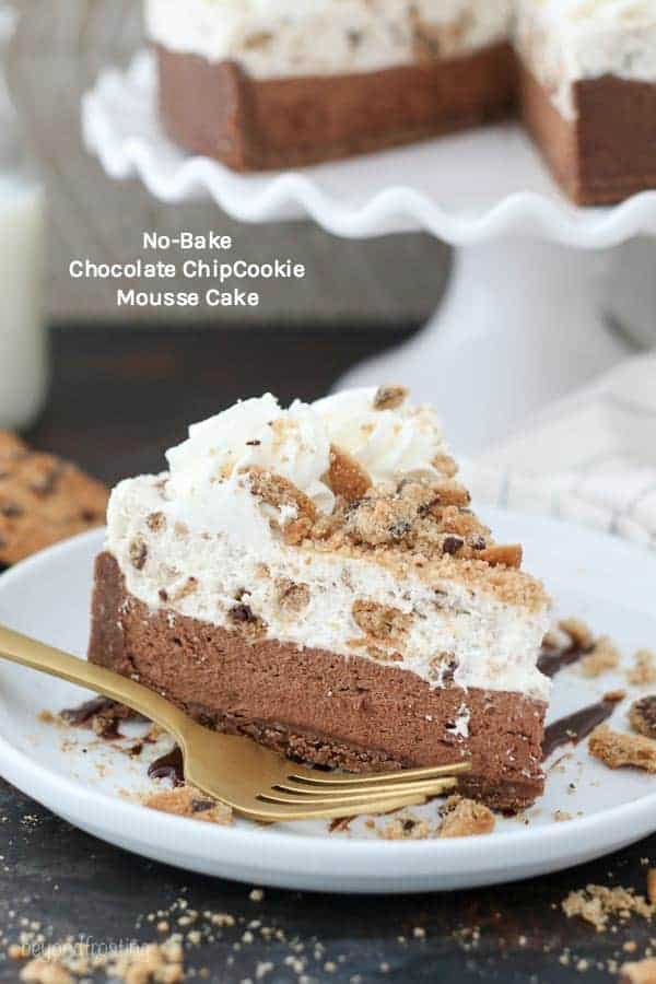 No-Bake Chocolate Chip Cookie Mousse Cake