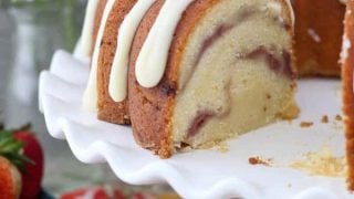 Strawberry Swirl Pound Cake - Paula Deen