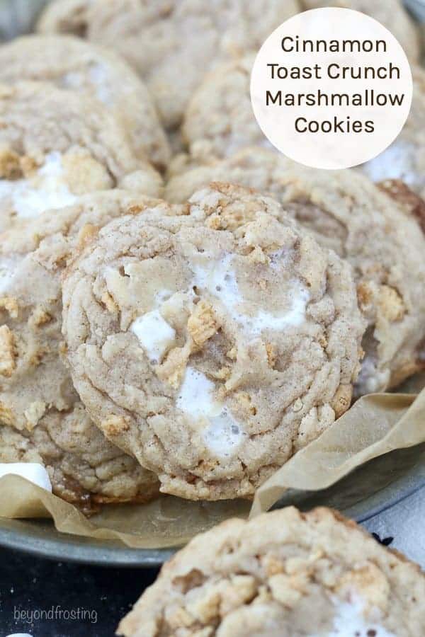 Cinnamon Toast Crunch Marshmallow Cookies - Beyond Frosting