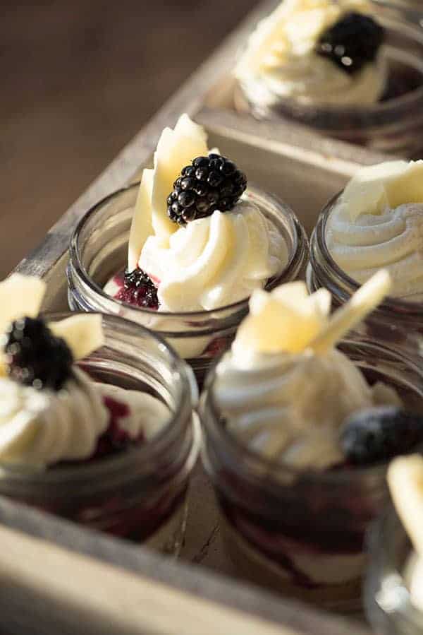 Blackberry White Chocolate Cheesecake from the No-Bake Treats Cookbook © Kimberly Kay Photography
