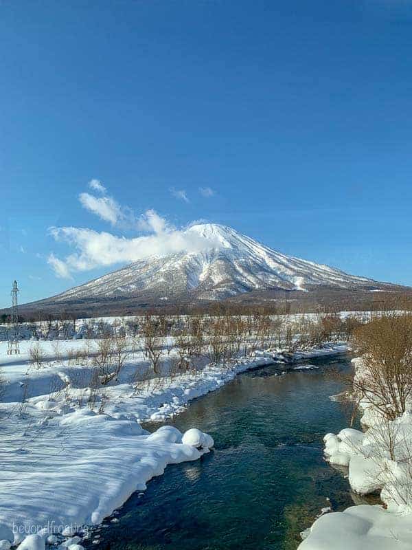 View of Mount Yotei from the highway